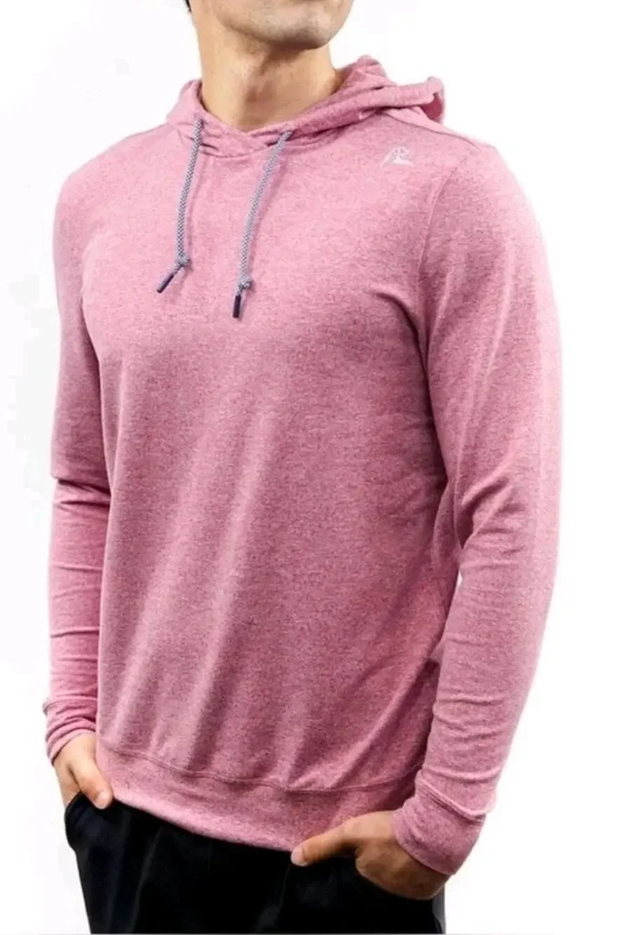 Rhoback Mens Heathered Red Hesi Performance Hoodie Pullover Size XXL Athleisure
